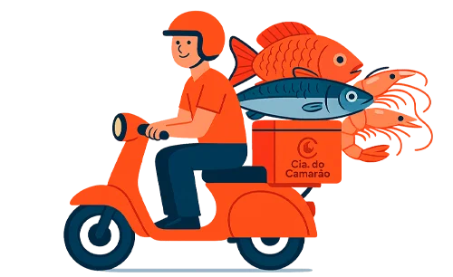 Entrega de pescados frescos em Curitiba - Peixaria Cia. do Camarão